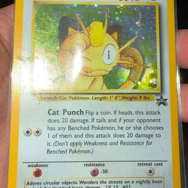 Pokemon Meowth Black Star Promo Holofoil Card #10