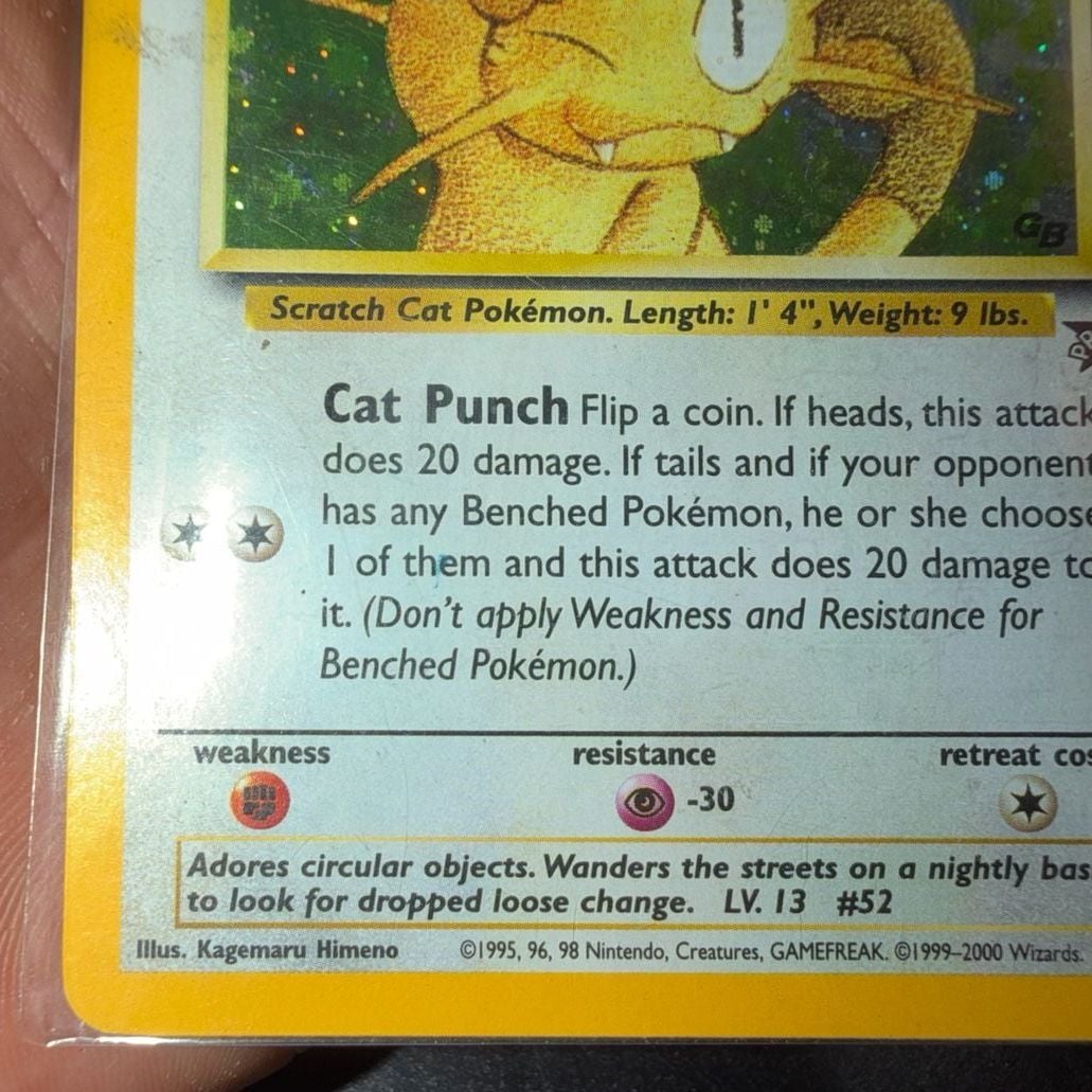 Pokemon Meowth Black Star Promo Holofoil Card #10 6