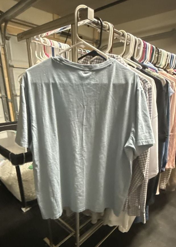 Express Soft Cotton T-Shirt Size XL Light Blue Logo 5