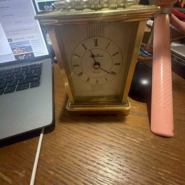 Seth Thomas Cherish II Quartz Mantle Clock Model 248 Brass
