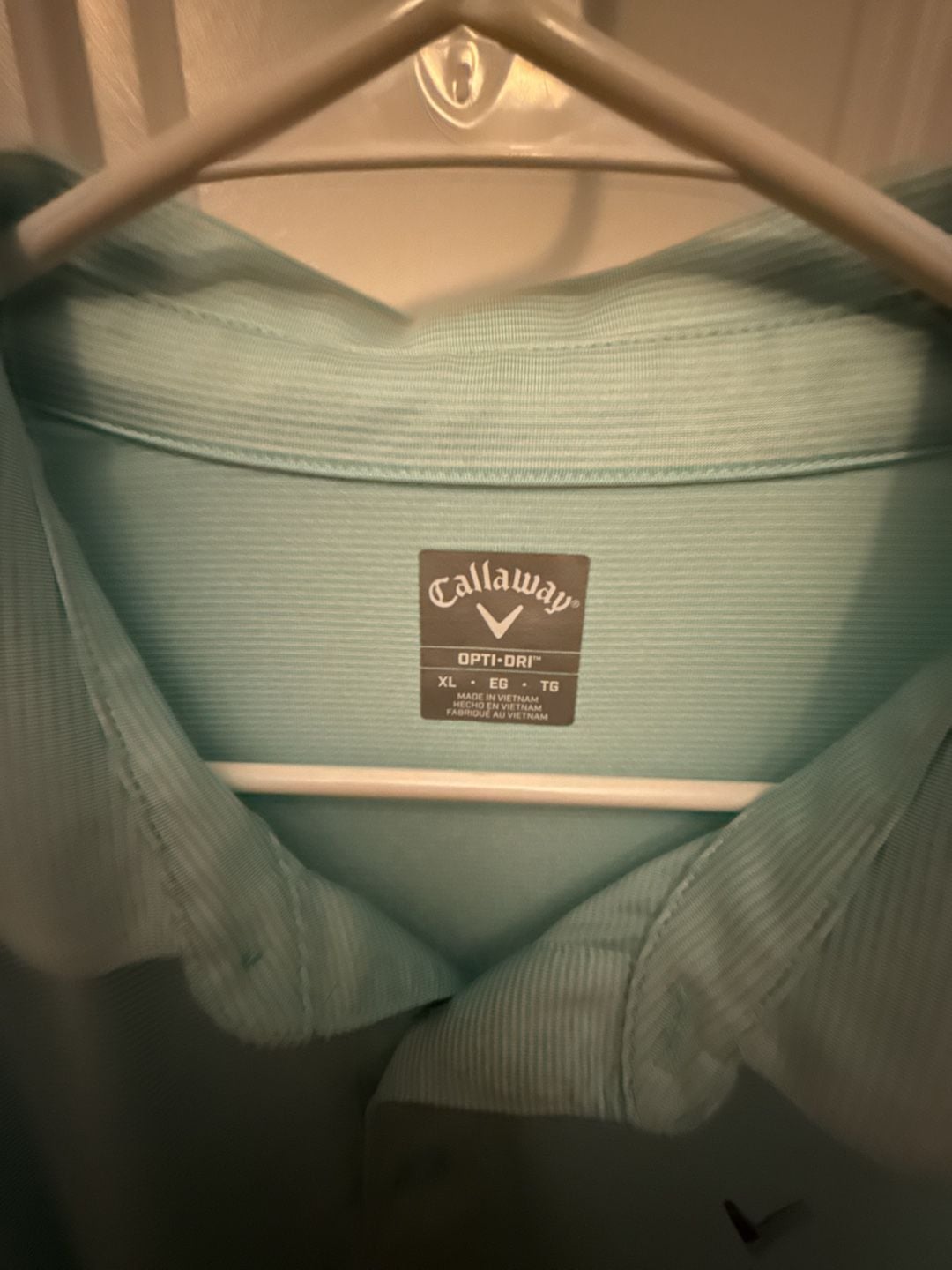 Callaway Opti-Dri Polo Shirt Size XL Mint Green 3