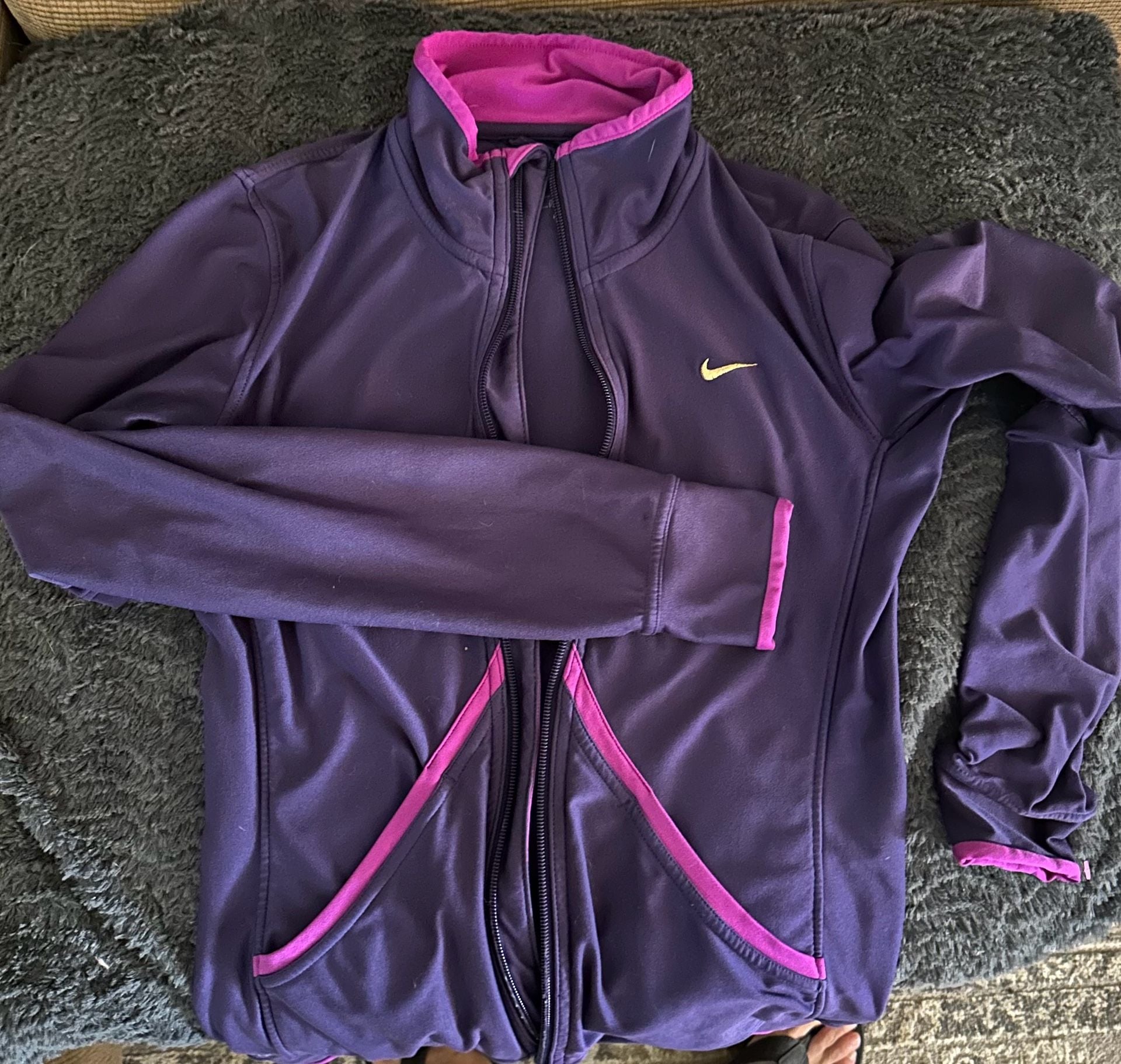 Nike Dri-FIT Full-Zip Jacket Purple Pink Women's Medium 1