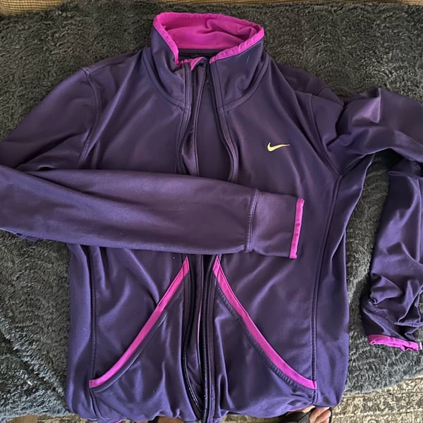 Nike Dri-FIT Full-Zip Jacket Purple Pink Women's Medium