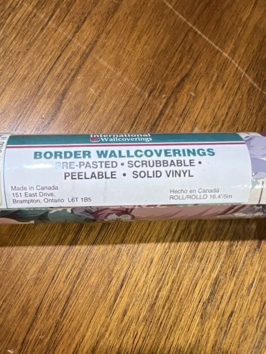 Lot of 3 Rolls (15 Yards) Int. Wallcoverings Tara Wallpaper Border Mulberry 5