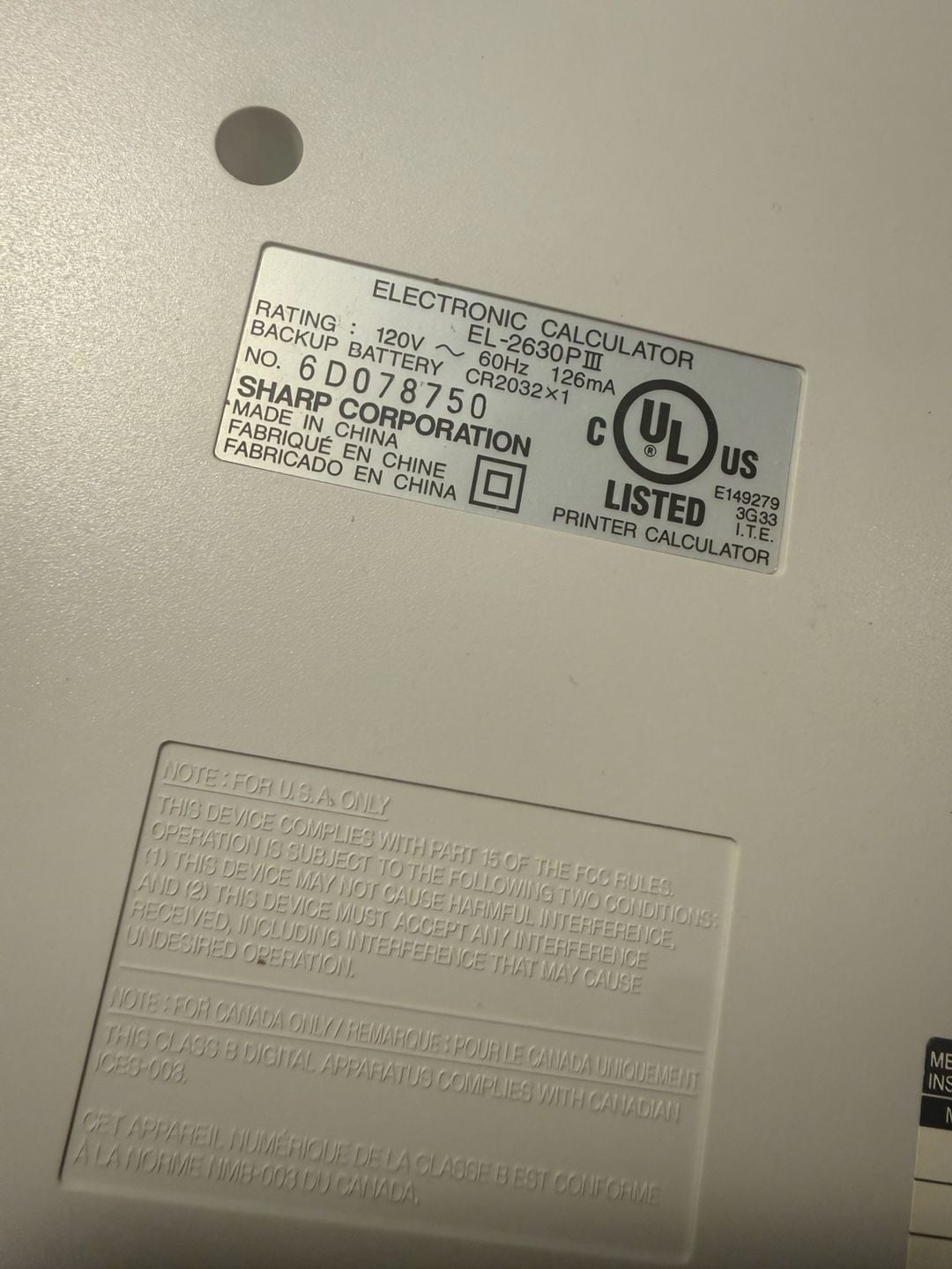 Sharp EL-2630PIII 12-Digit Printing Calculator 4