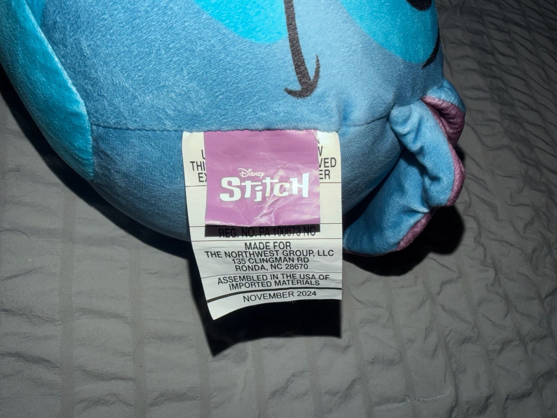 Disney Stitch Plush Pillow Blue 2024 3