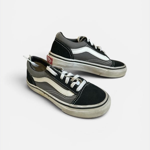 Vans Old Skool Black and Gray Sneakers Size 11 kids