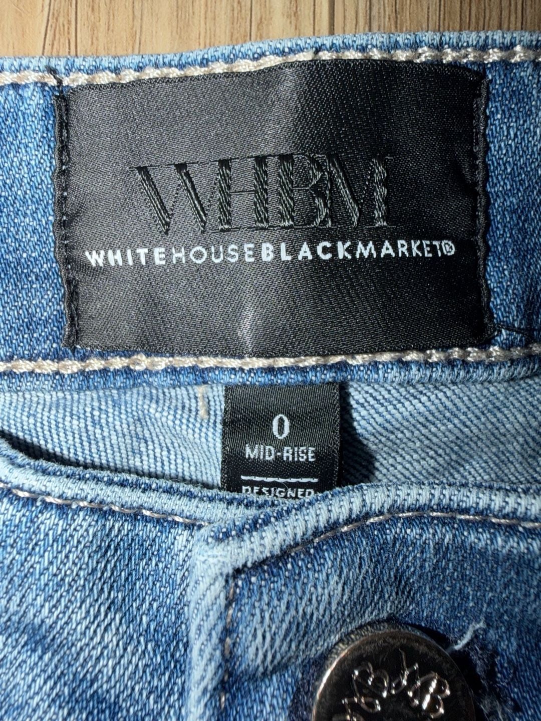 White House Black Market (WHBM) Mid-Rise Lace-Embroidered Crop Skinny Jeans 13