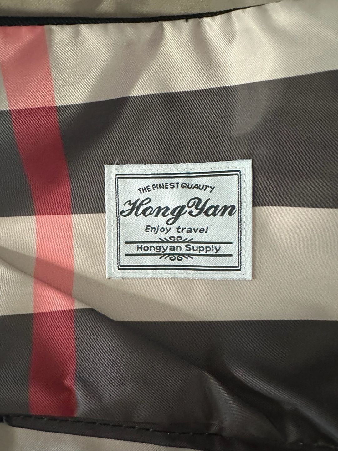 Hong Yan Travel Duffel Bag Plaid Weekender Tote 3