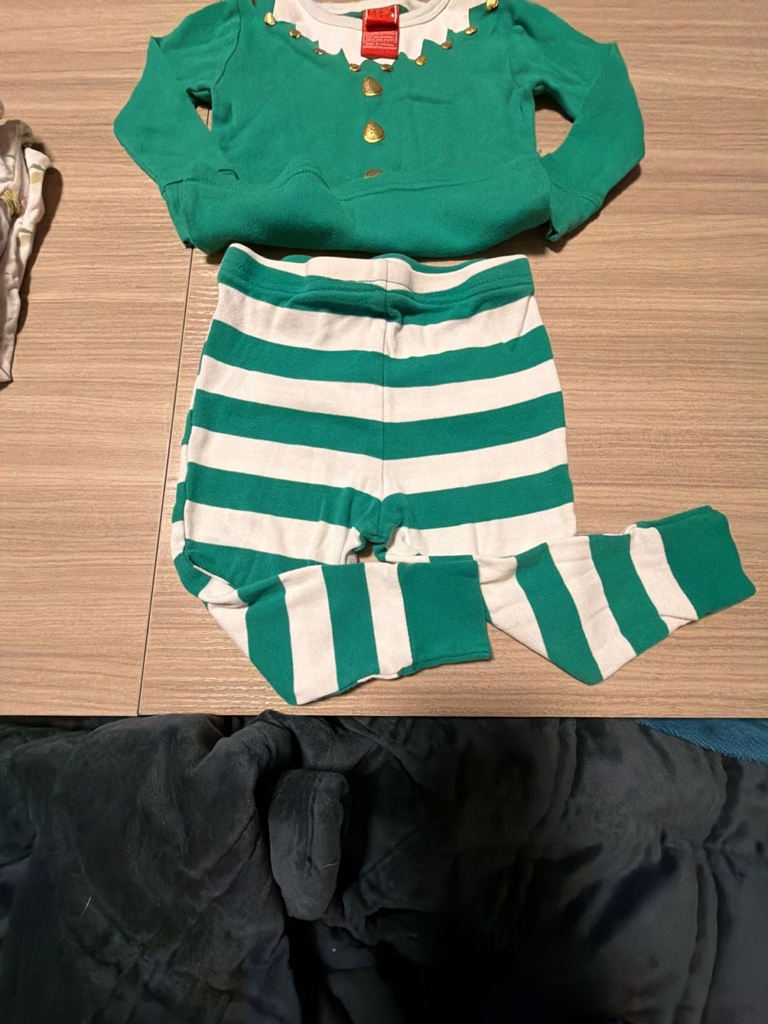 Toddler Baby Elf Christmas Holiday Winter 2 Piece Set Pajama Costume Target 3