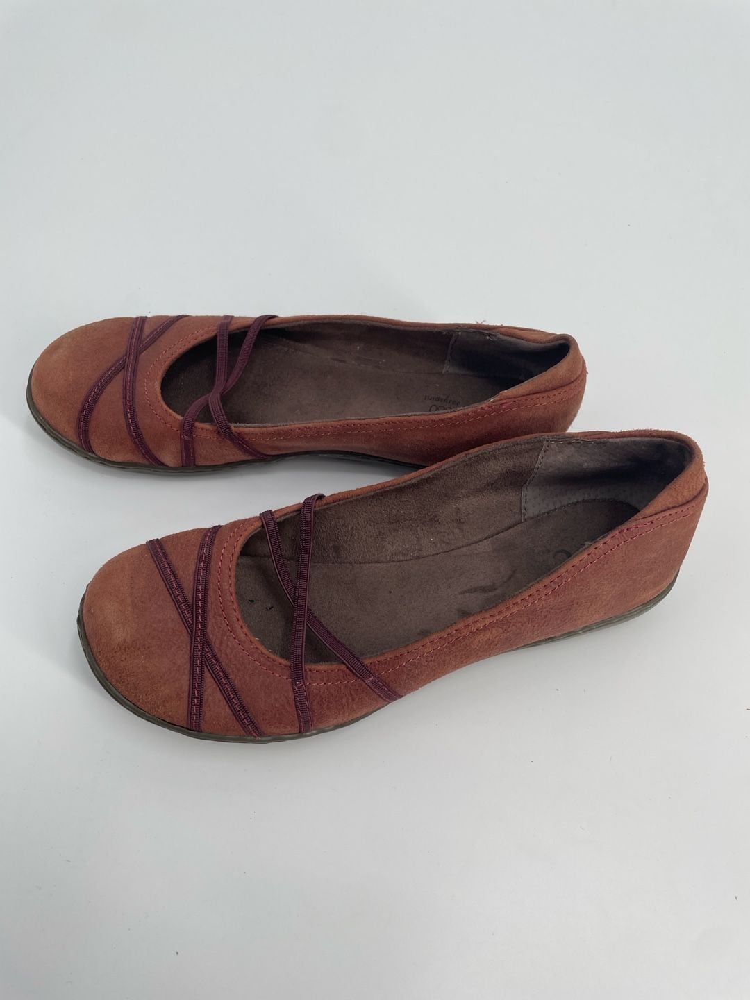 Easy Spirit E360 Suede Ballet Flats Brown 3
