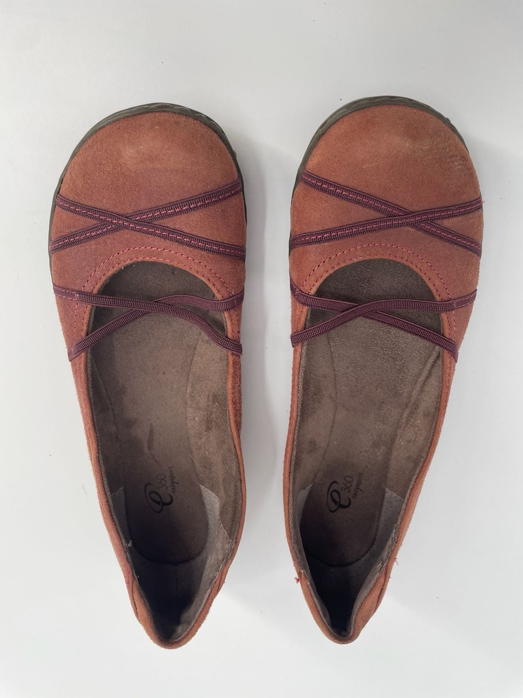 Easy Spirit E360 Suede Ballet Flats Brown 4