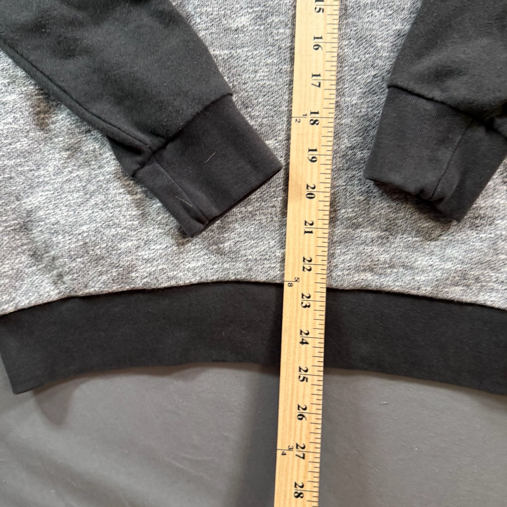 Victoria’s Secret PINK Varsity Crewneck Sweatshirt Gray Black Small 8
