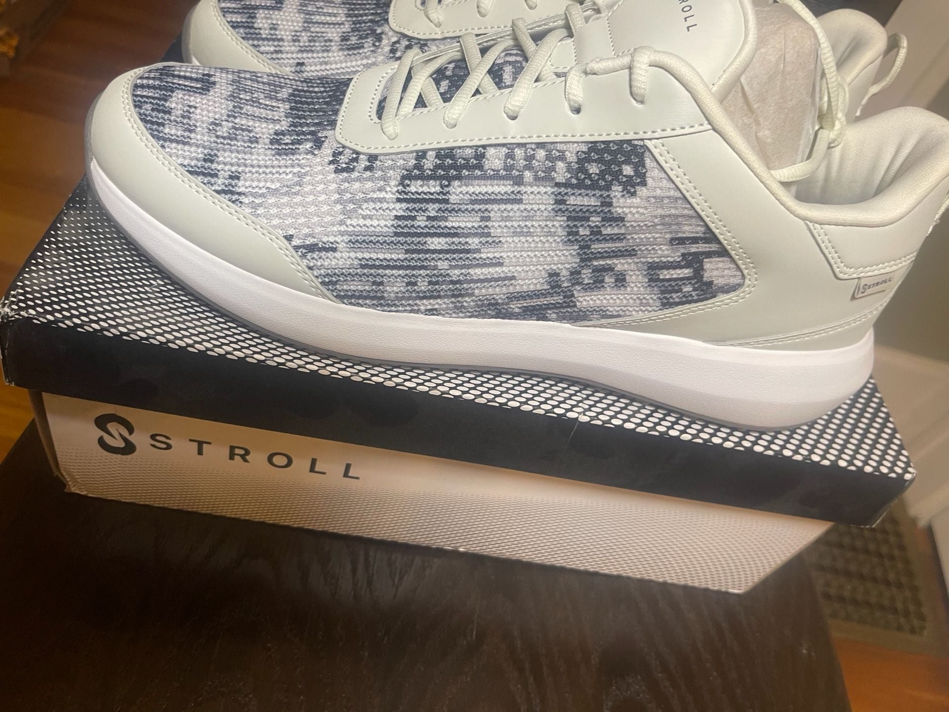 Stroll Performance Knit Shoes Size 13 Camo Gray White 8