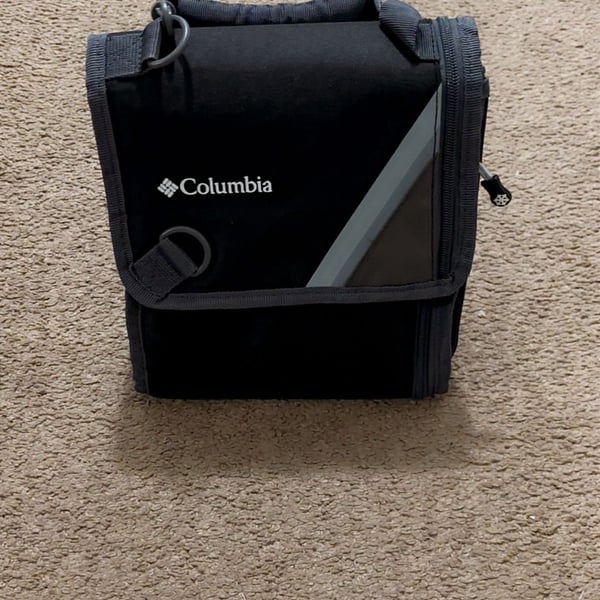 Columbia Alpine Falls Lunch Pack Black Expandable Thermal Insulated Lunch Bag