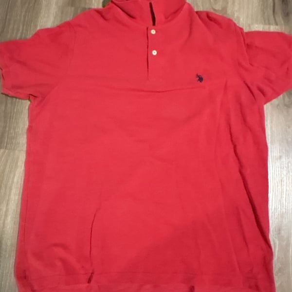 U.S. Polo Assn. Polo Shirt Size XL Red Cotton Blend Short Sleeve