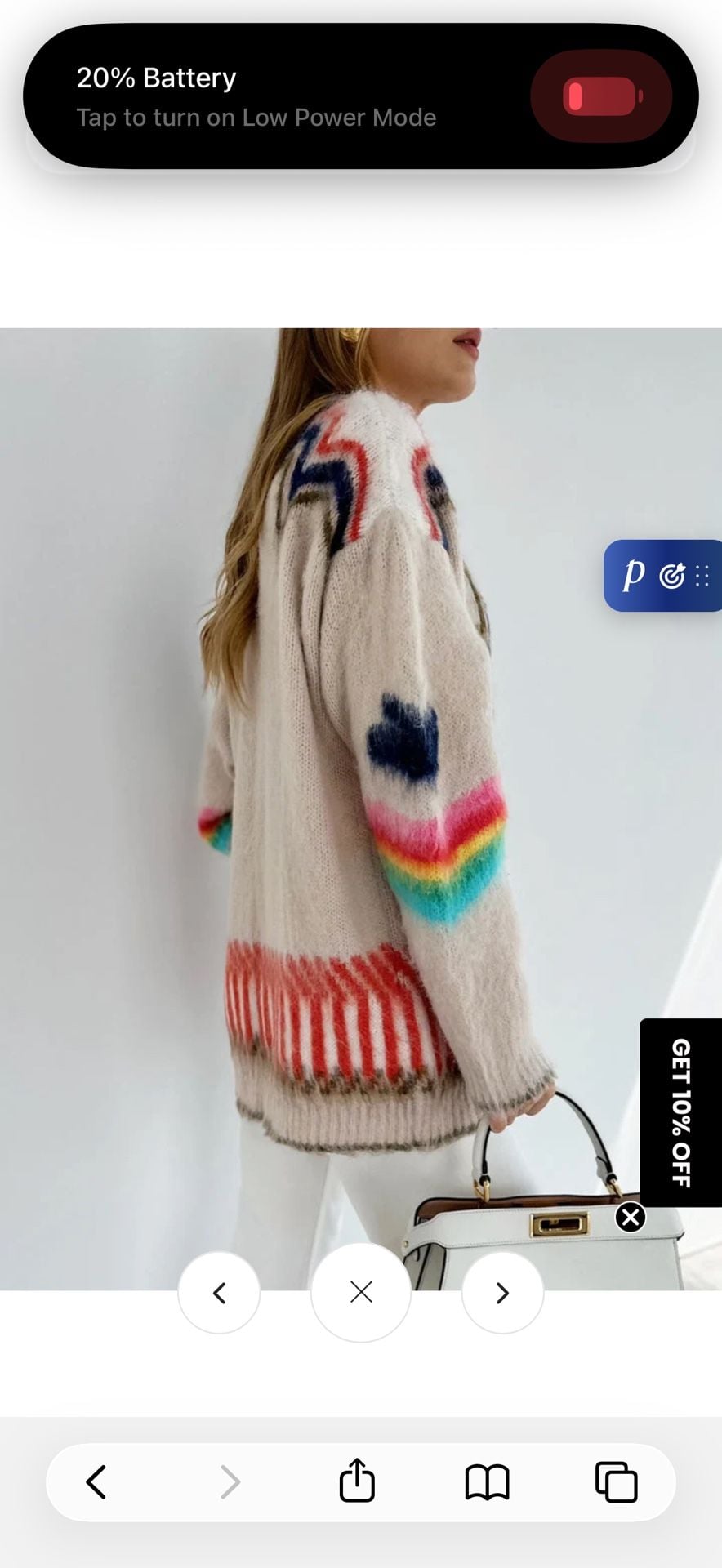 Commense Caesars Palace Cardigan Multicolor Boho Knit Sweater 3