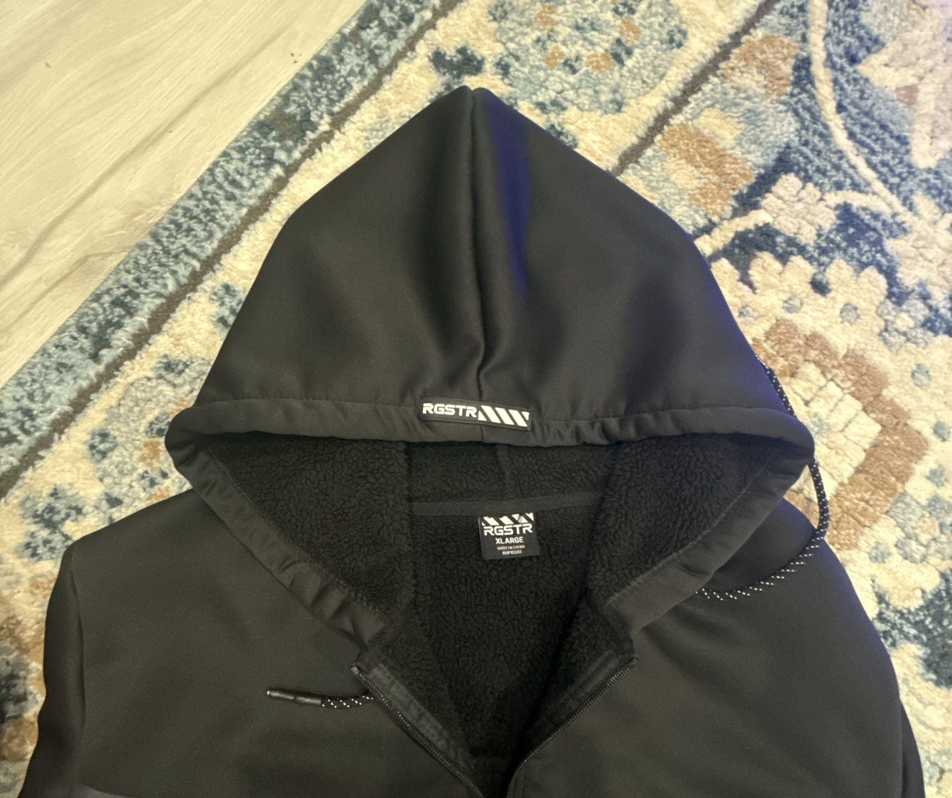 RGSTR Men's Tech Fleece Full-Zip Hoodie Black XL 9