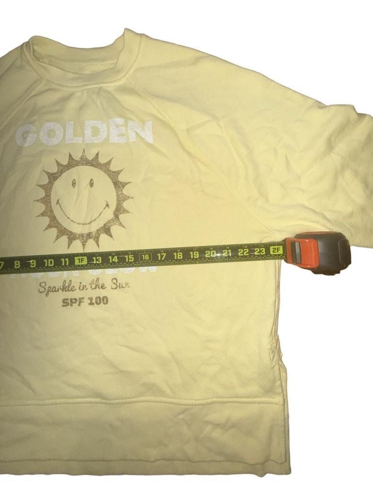 Aerie Golden Hour Glow Smiley Face Graphic Sweatshirt Oversized S 5