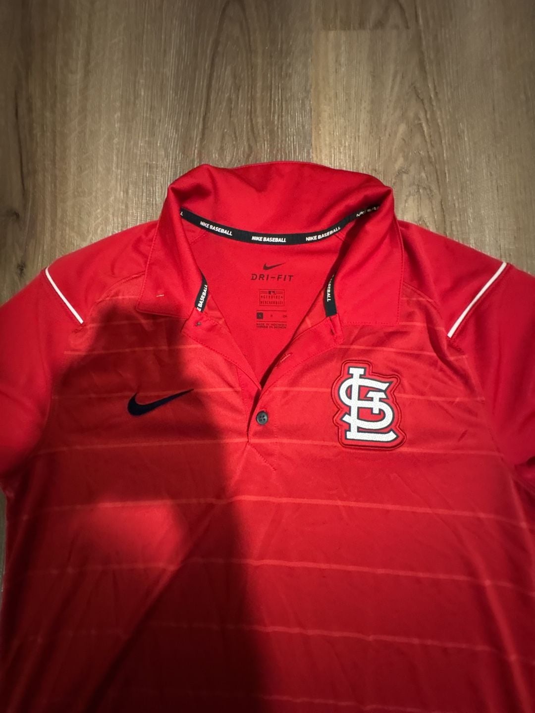 St Louis Cardinals Nike Dri Fit Stadium S/S Baseball Polo Shirt (Men's XL) Red 3