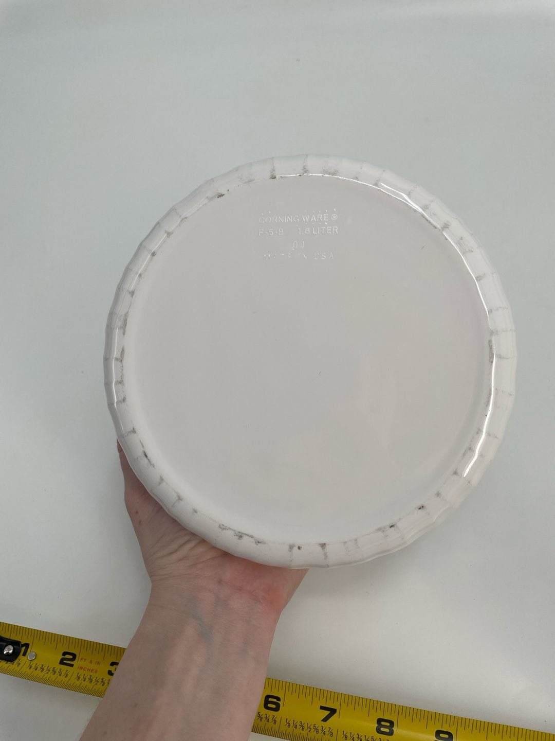 Corning Ware French White 1.6 Liter F-5-B Round Casserole Dish 5