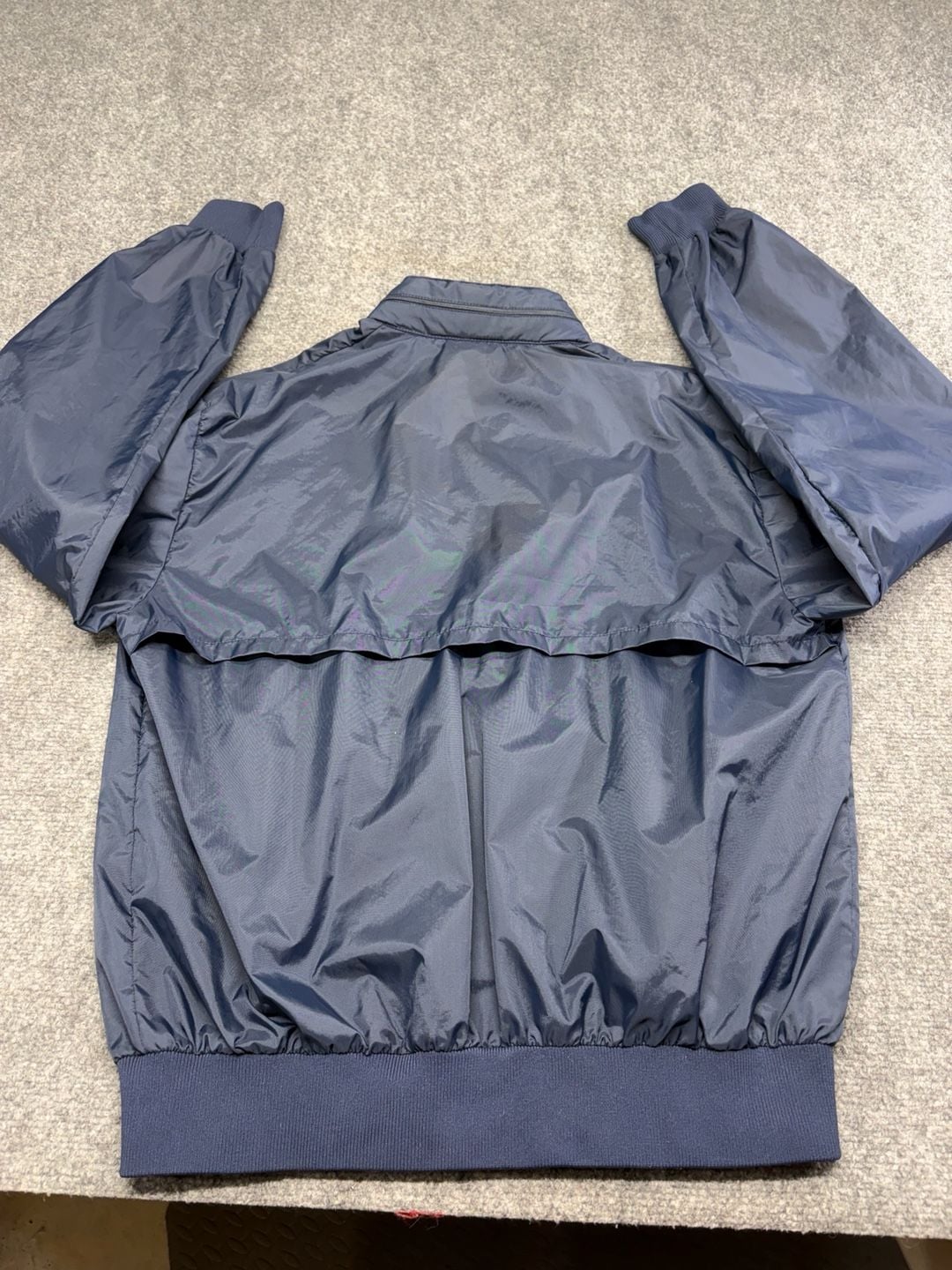 Donnay Rainbow Stripe Windbreaker Size M Navy Nylon Vintage Jacket 11