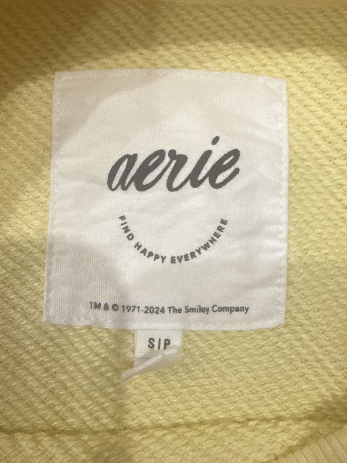 Aerie Golden Hour Glow Smiley Face Graphic Sweatshirt Oversized S 8