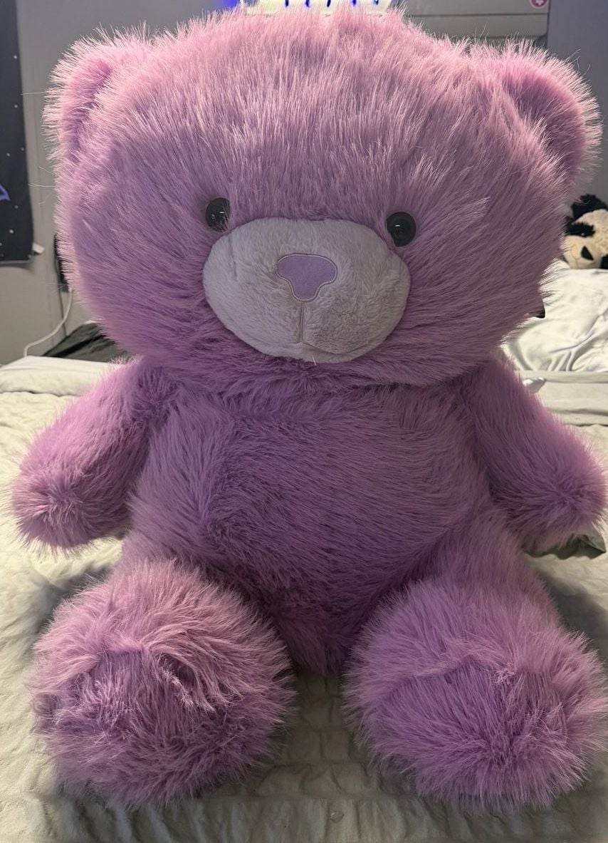 DolliBu Purple Bumble Bear Stuffed Animal Plush Toy 1