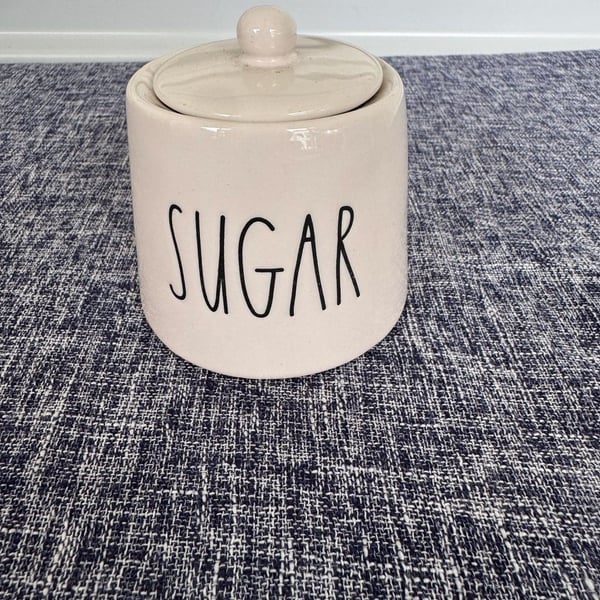 Rae Dunn Sugar Canister Jar Ceramic