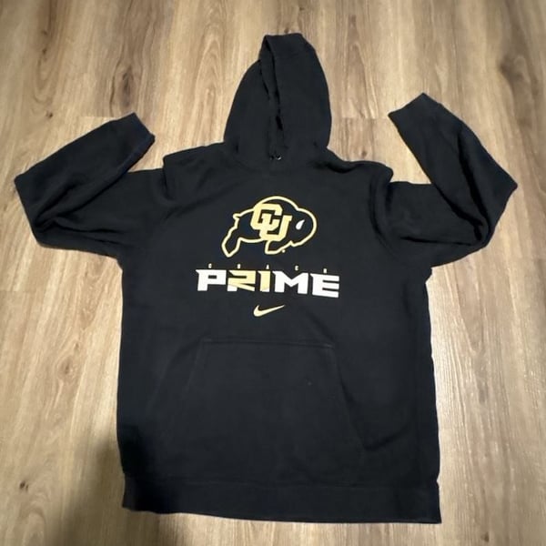 Nike Colorado Buffaloes Coach Prime Hoodie Size L Black