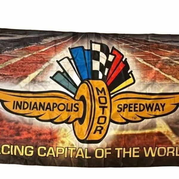 Indianapolis Motor Speedway Wing Wheel Flag Racing Capital Of The World