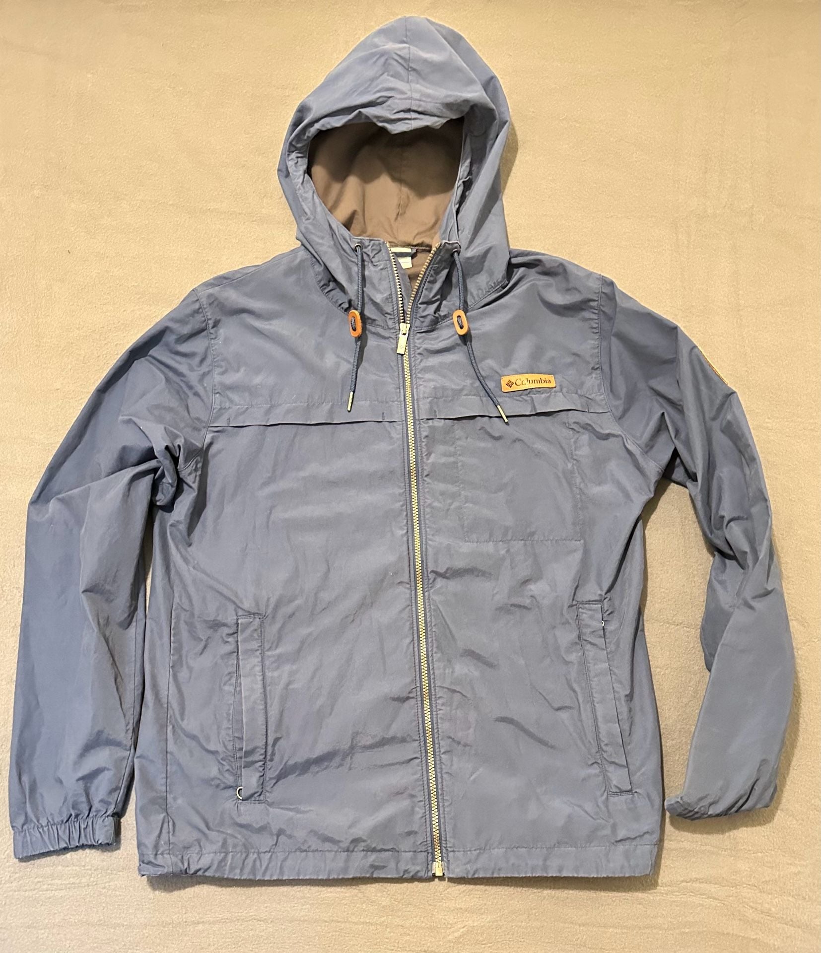 Columbia Lightweight Windbreaker Jacket Size M Blue Hooded Outdoor Casual 2