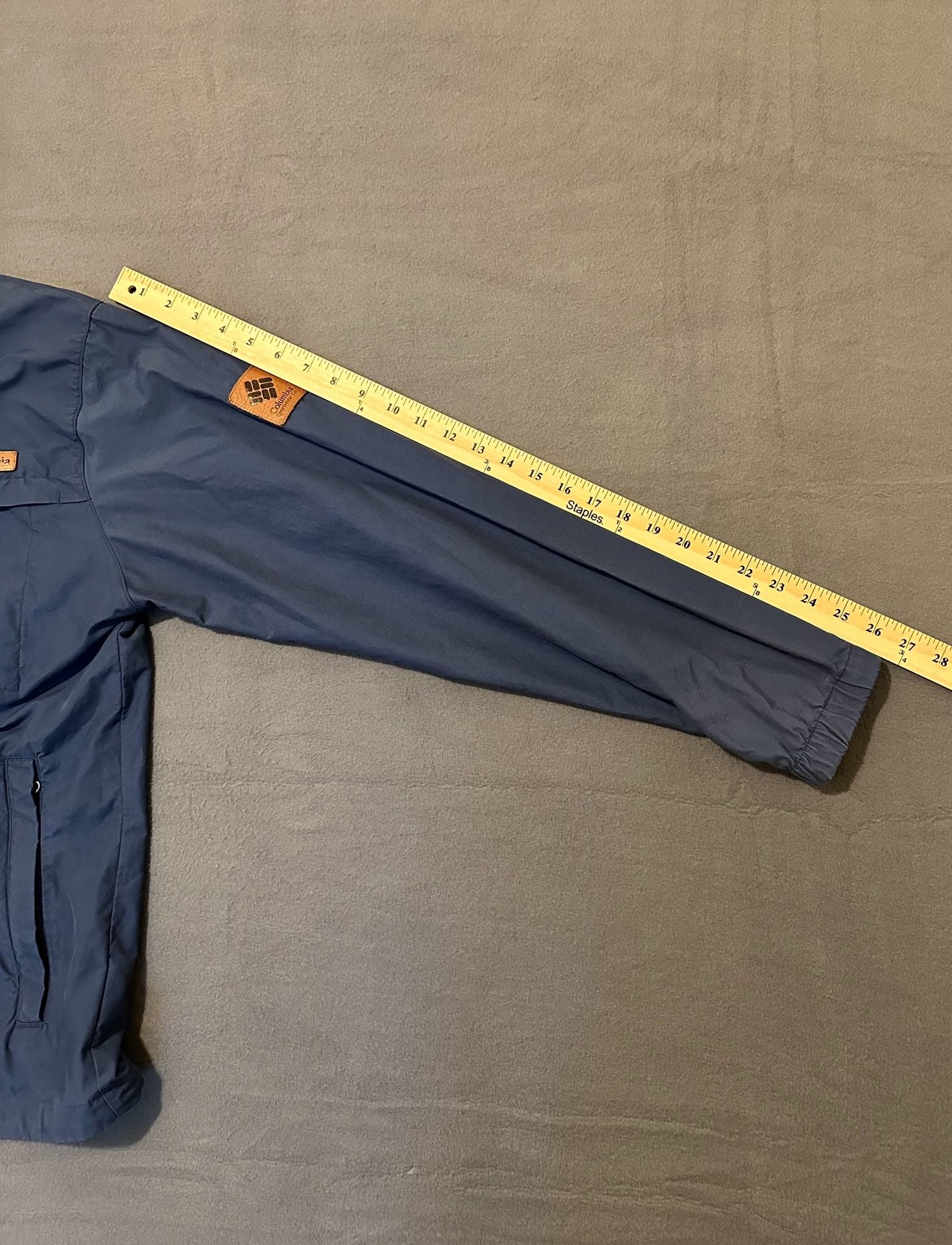 Columbia Lightweight Windbreaker Jacket Size M Blue Hooded Outdoor Casual 9