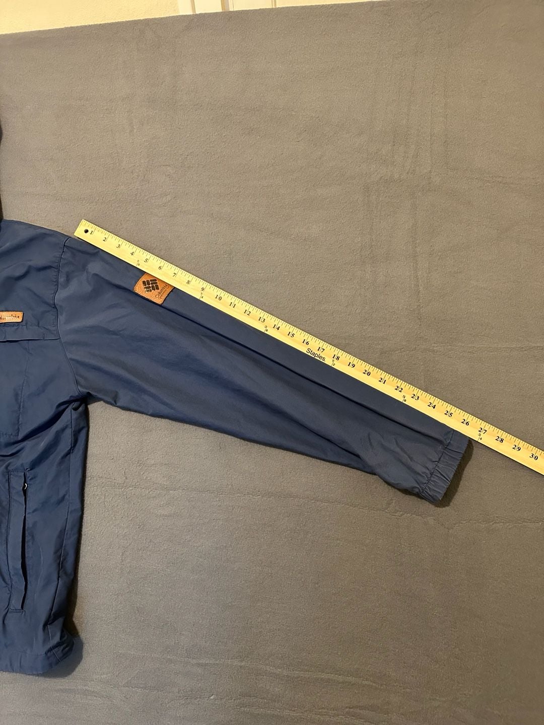 Columbia Lightweight Windbreaker Jacket Size M Blue Hooded Outdoor Casual 11