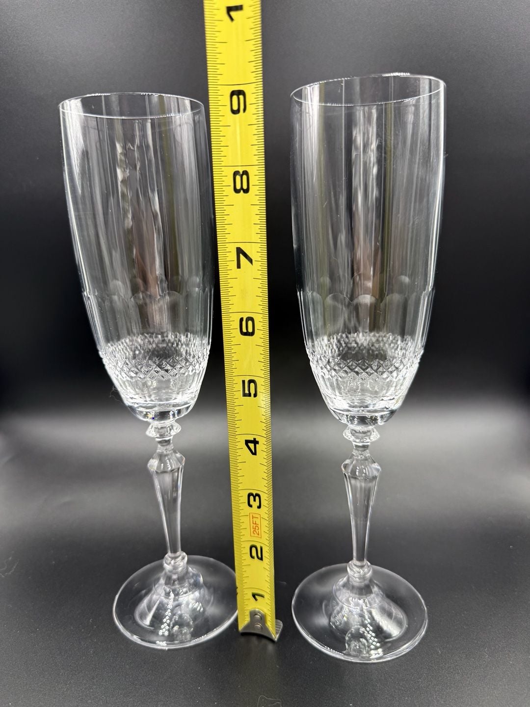 Towle Crystal TOC39 Champagne Flutes Set of 2 2