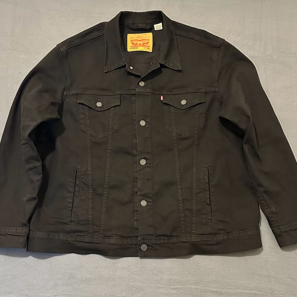 Levi's Trucker Jacket Size XXL Black Denim Jacket