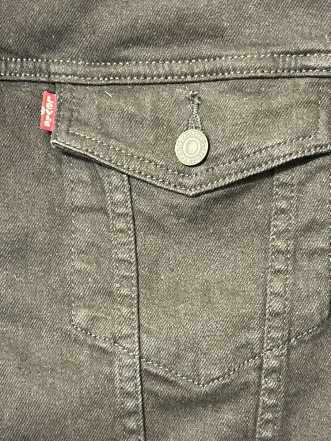 Levi's Trucker Jacket Size XXL Black Denim Jacket 7