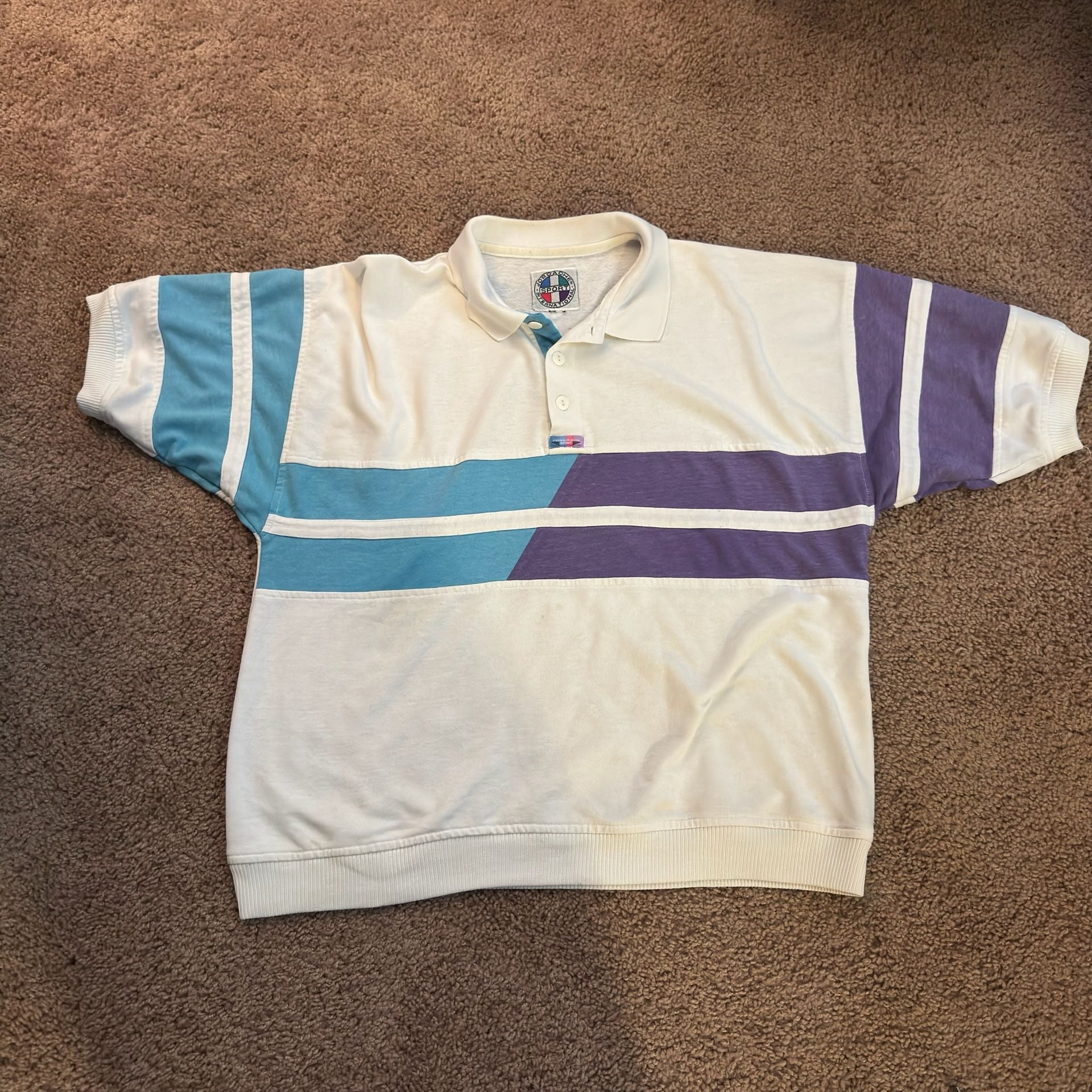 Jordache Sport International Color Block Polo Shirt 90s Jazz Color 2
