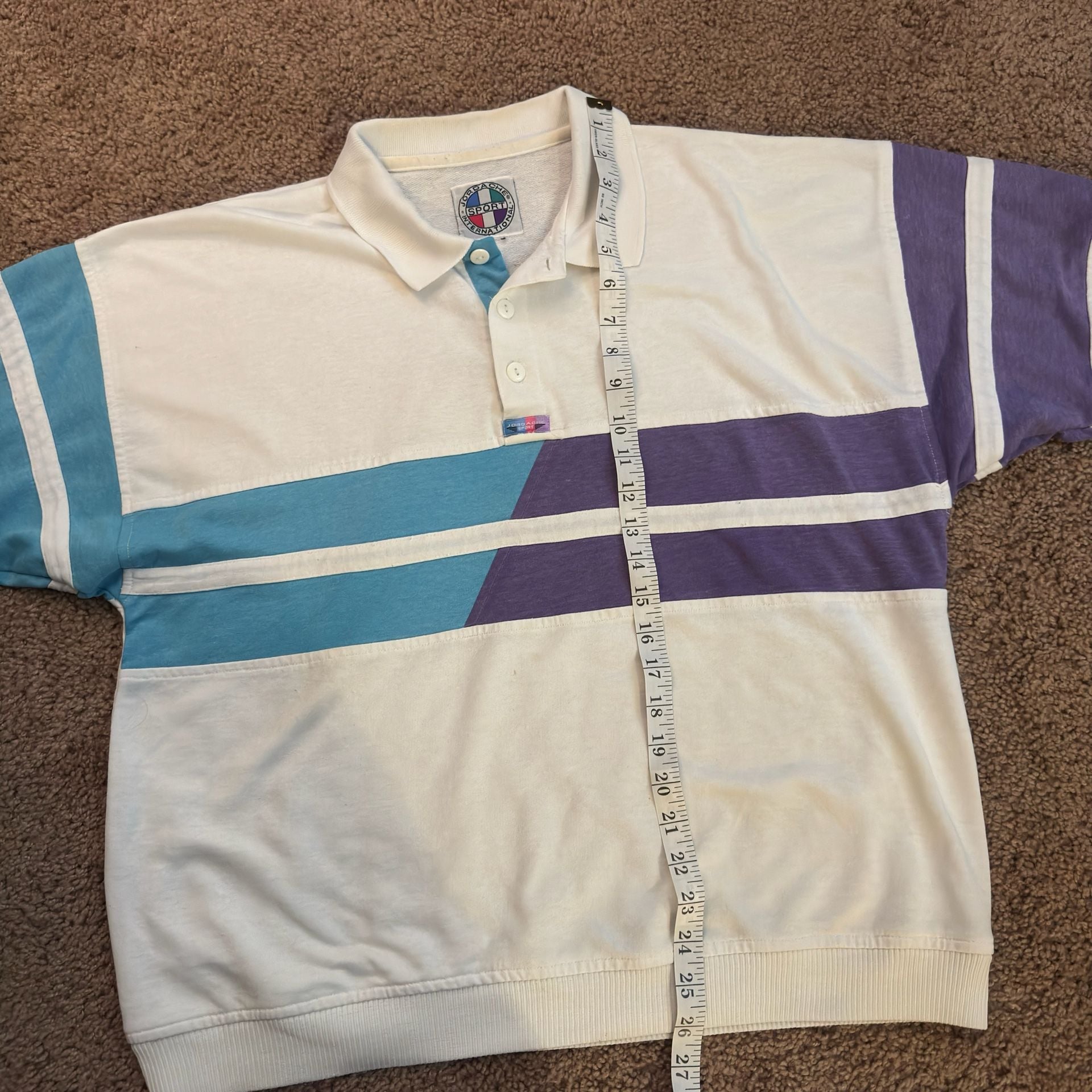 Jordache Sport International Color Block Polo Shirt 90s Jazz Color 6