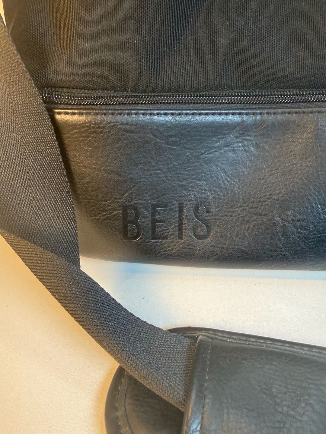 Béis Black Canvas Work Tote Bag 3