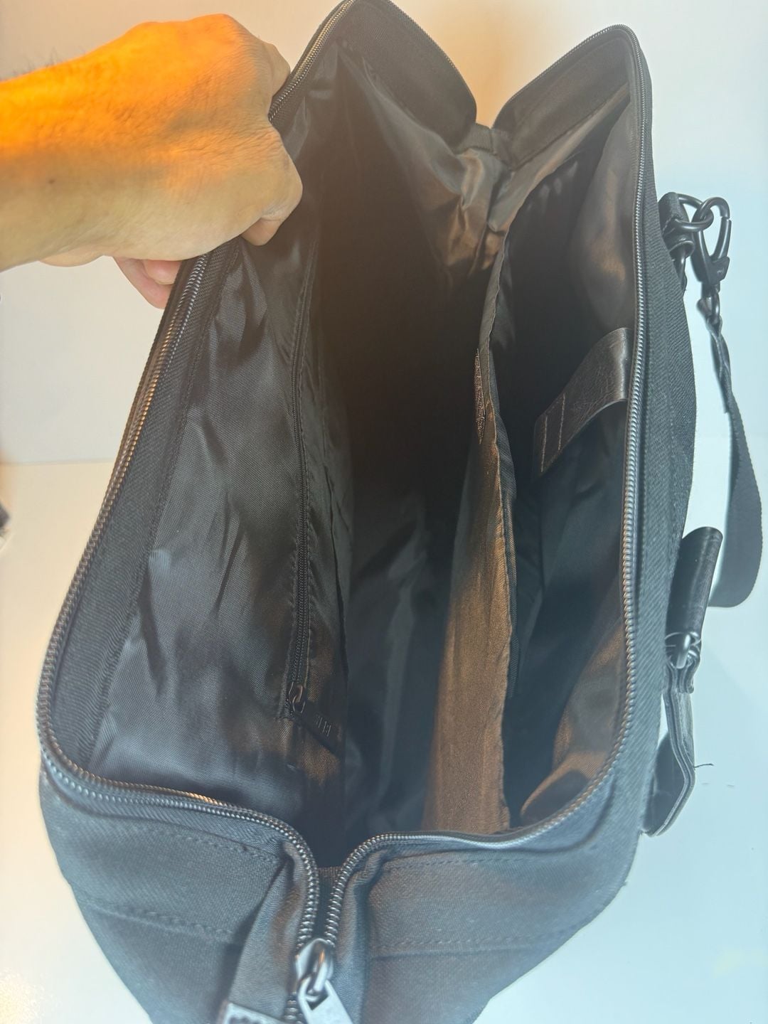 Béis Black Canvas Work Tote Bag 5