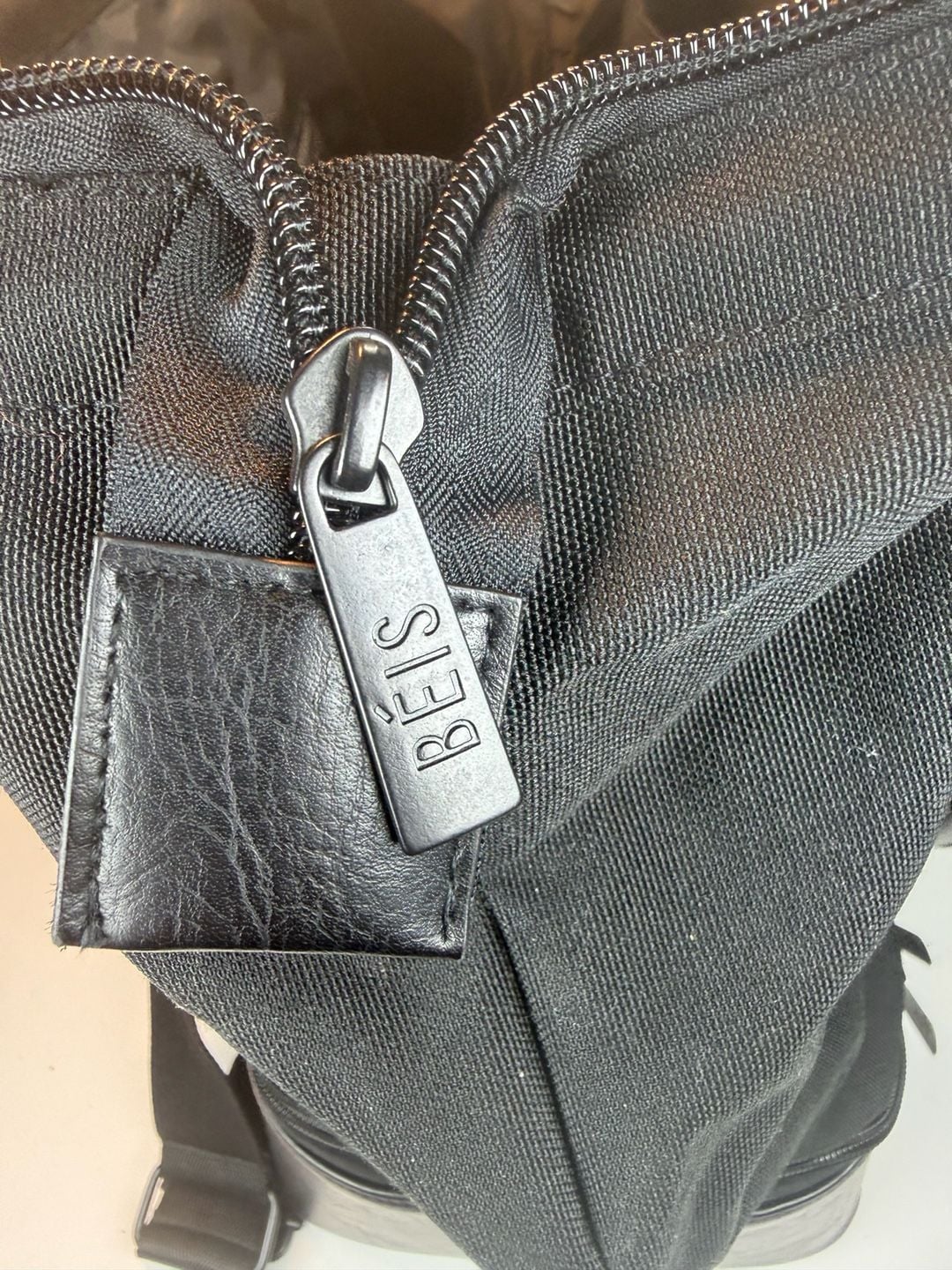Béis Black Canvas Work Tote Bag 7