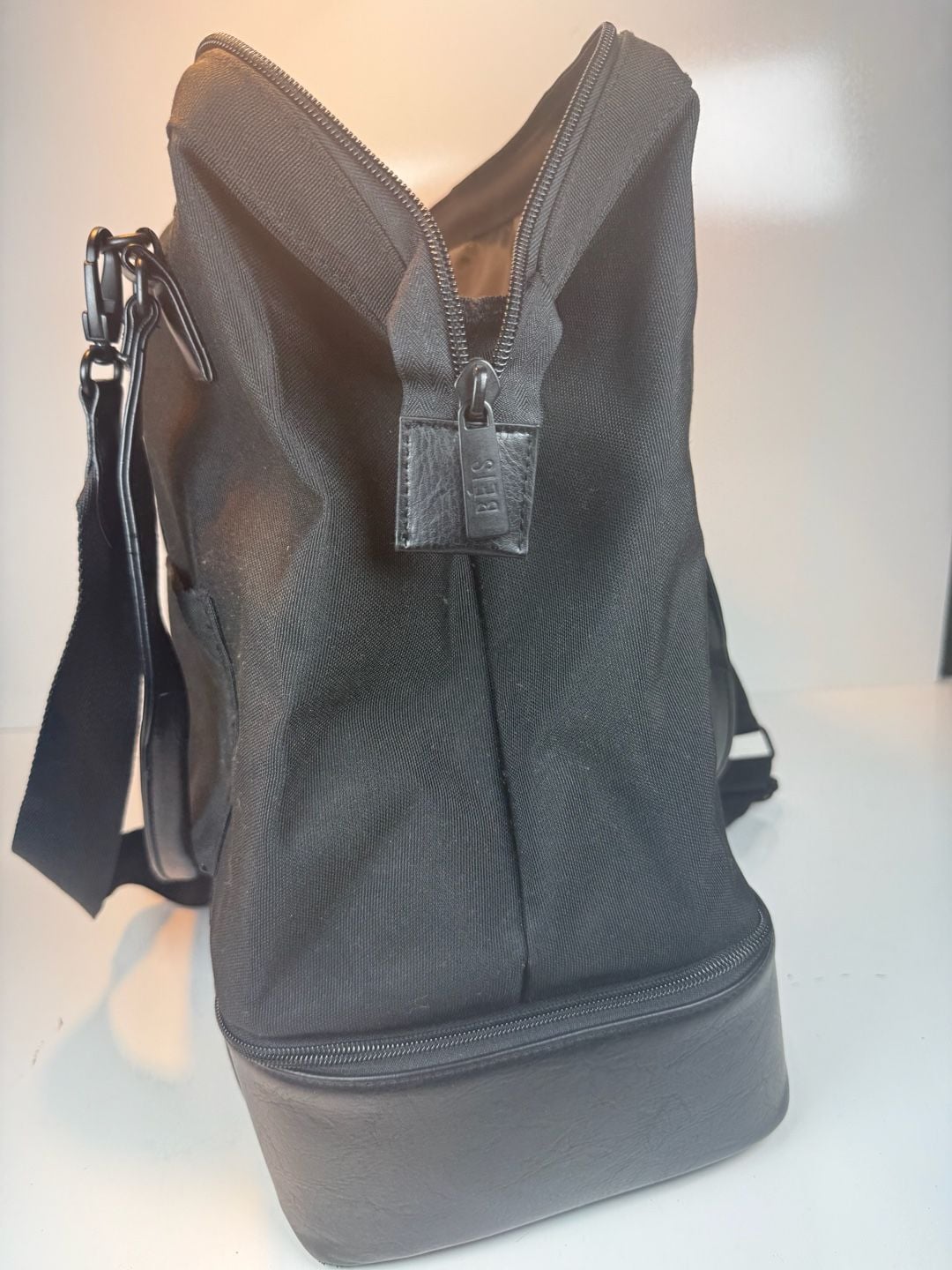 Béis Black Canvas Work Tote Bag 8