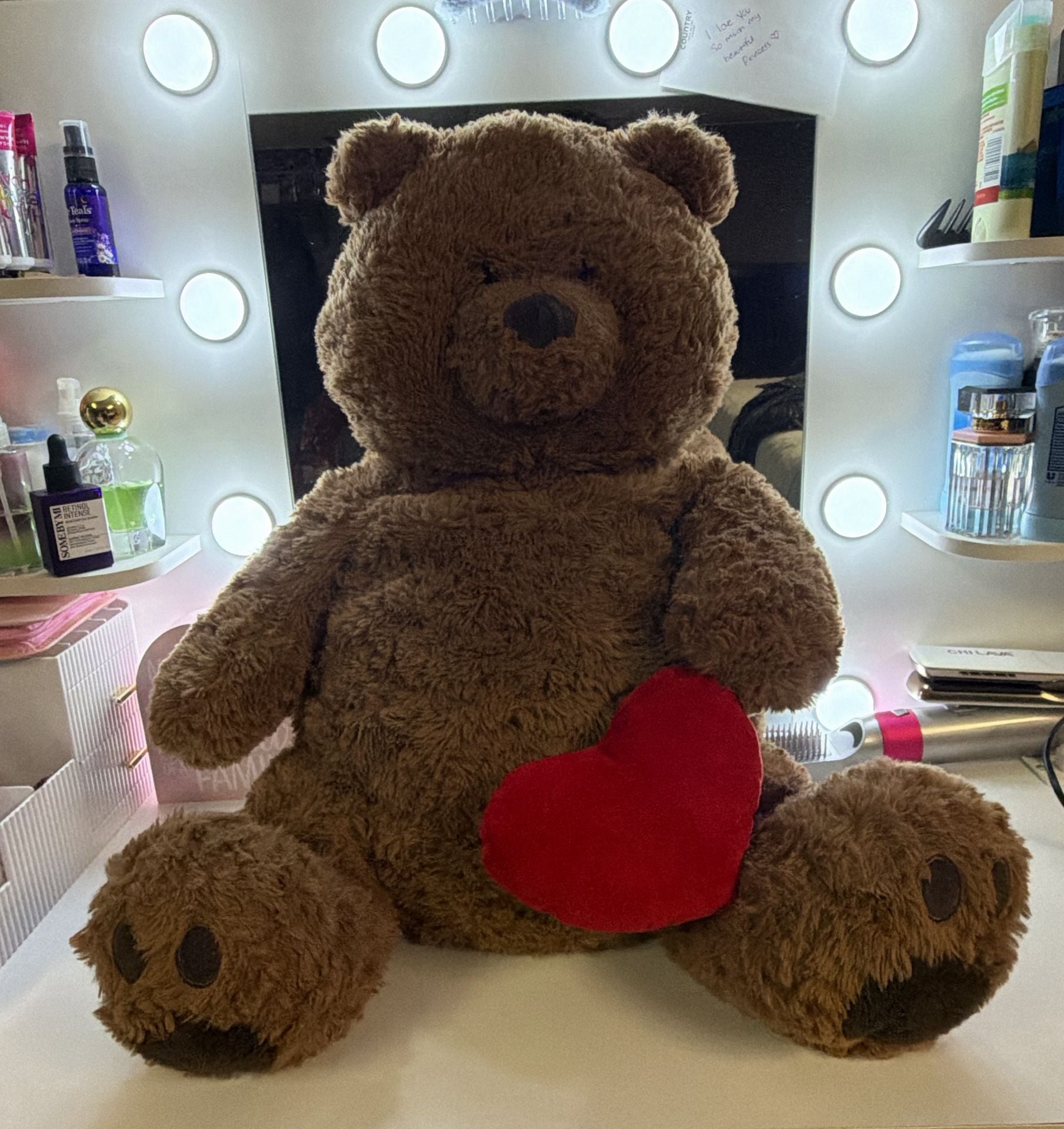 Gigglescape Jumbo Bear with Heart Soft Stuffed Animal Plush Toy 1