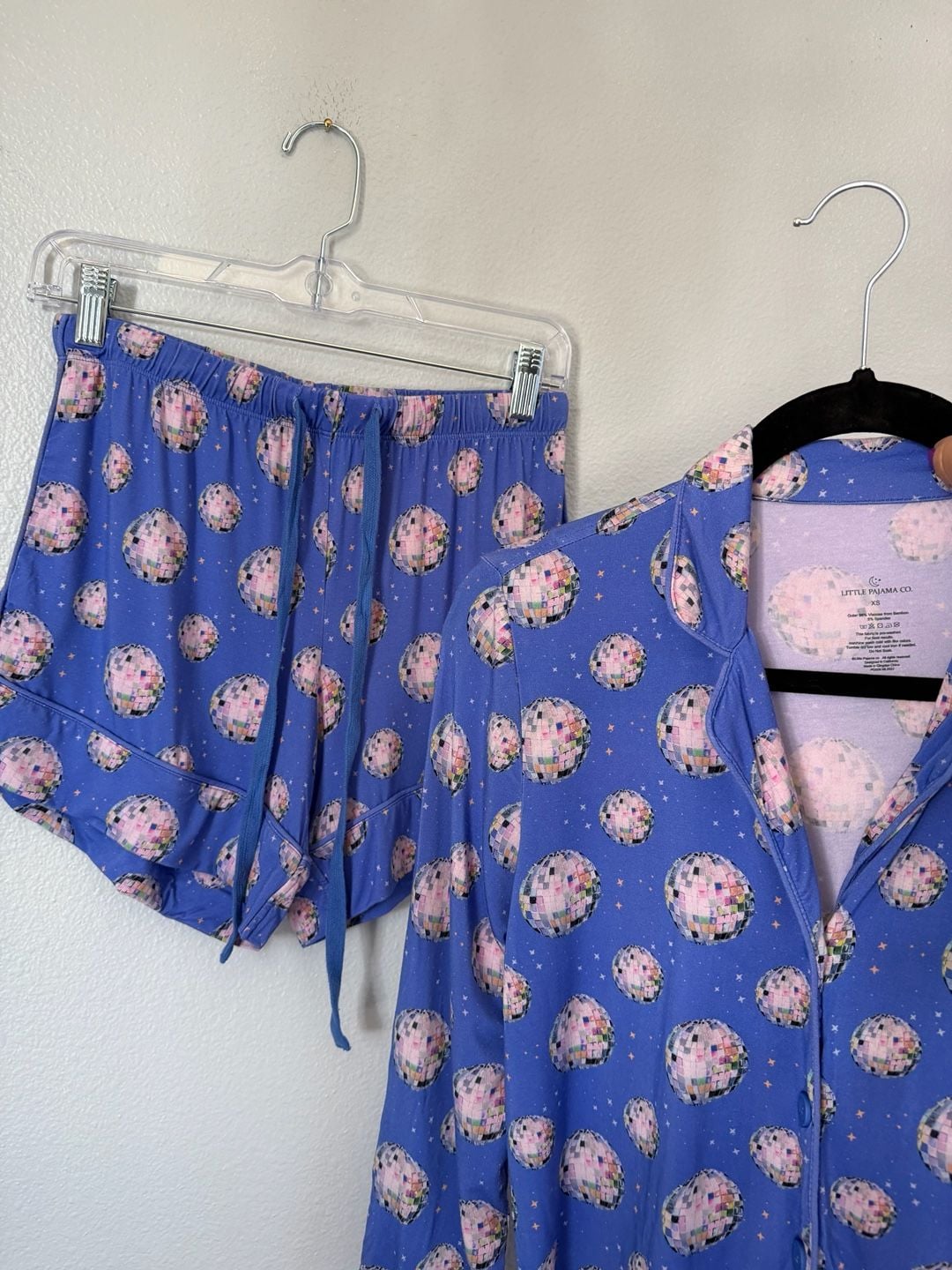 Little Pajama Co. Disco Ball Pajama Set Size XS Blue 1