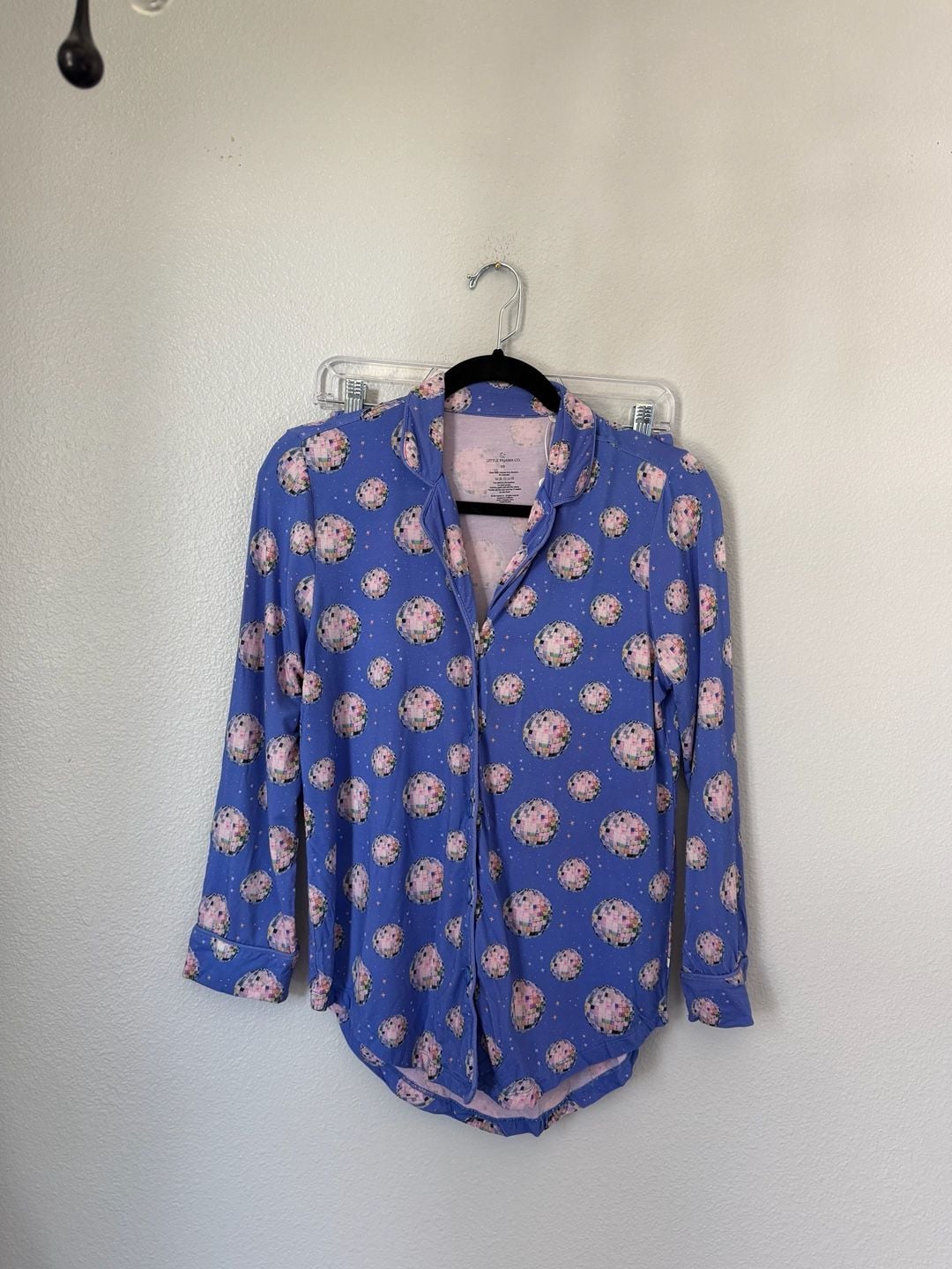 Little Pajama Co. Disco Ball Pajama Set Size XS Blue 2