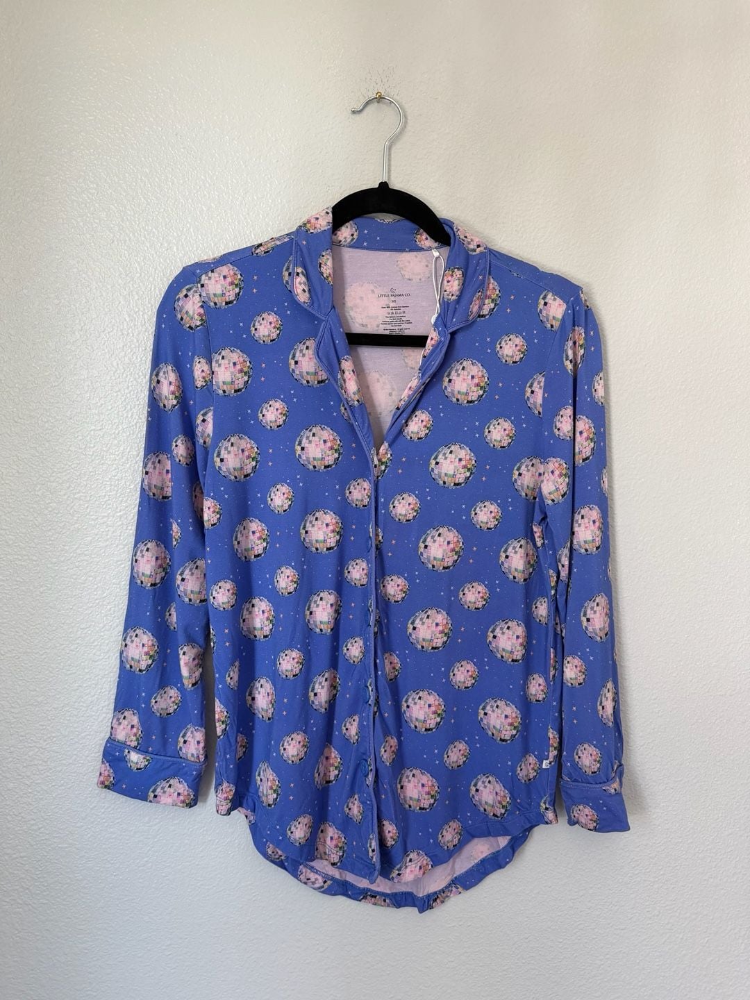 Little Pajama Co. Disco Ball Pajama Set Size XS Blue 3