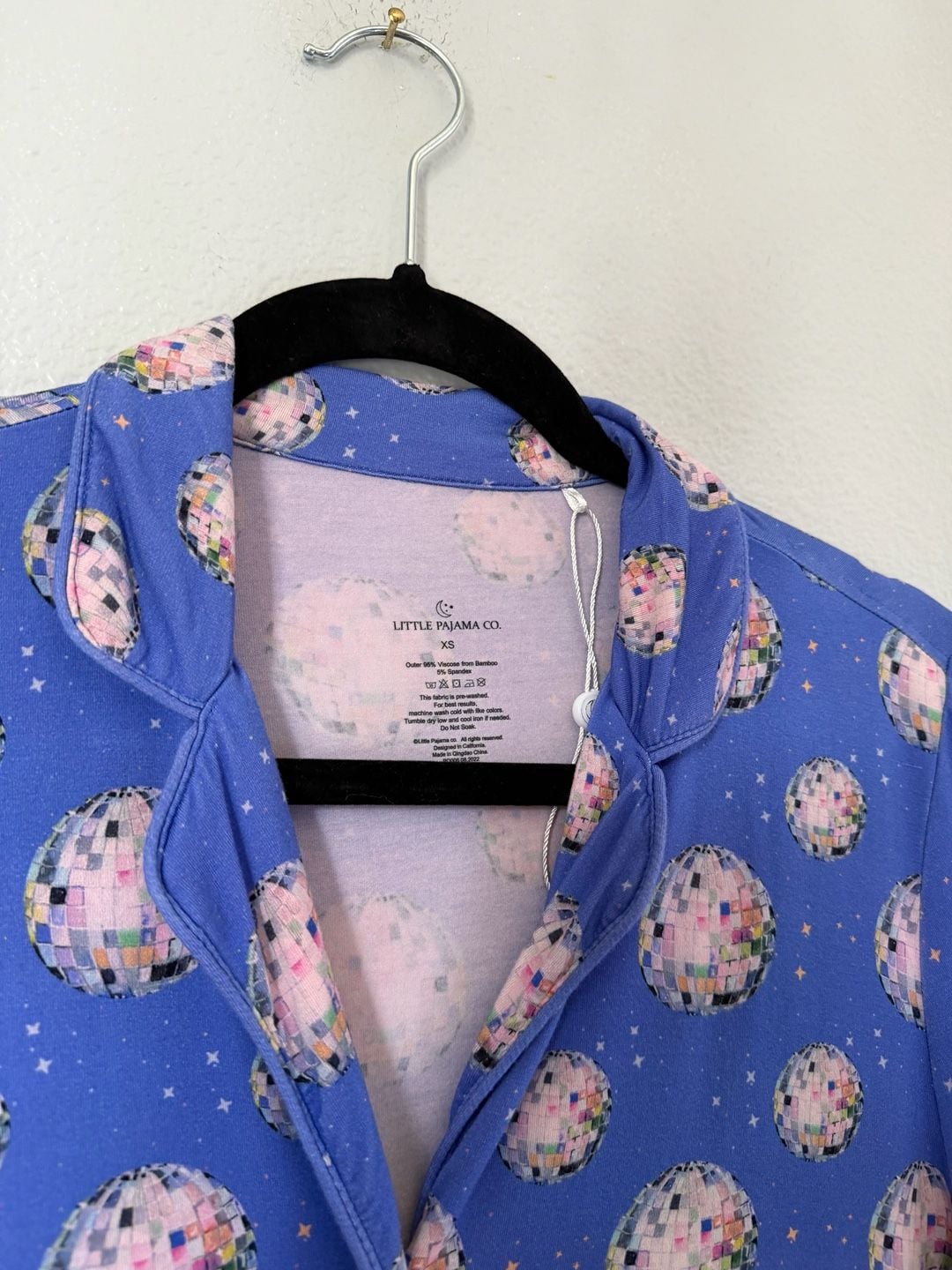 Little Pajama Co. Disco Ball Pajama Set Size XS Blue 5