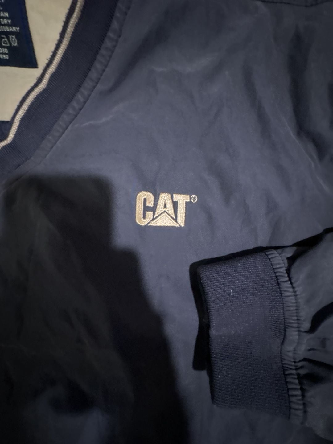 Men's LG Large Devon & Jones Blue Windbreaker Pullover Windbreaker Jacket CAT 4