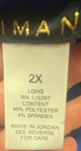 MAU Women's High Waist Wide Leg Pants Size 2X Blue Long Leggings 10